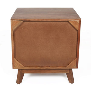 English Elm 21.5x16.5x23" Solid Acacia Wood Nightstand Live Edge Side Table Rustic Modern W2078P174892