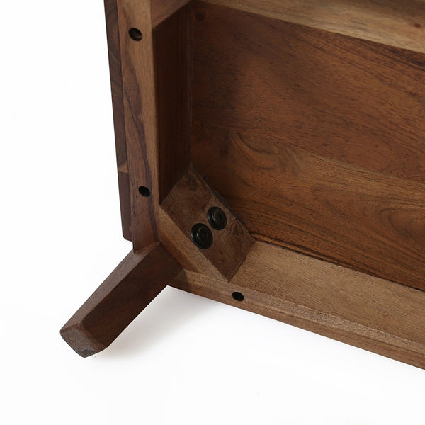 English Elm 21.5x16.5x23" Solid Acacia Wood Nightstand Live Edge Side Table Rustic Modern W2078P174892