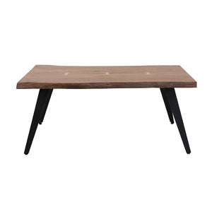 English Elm 47x23.5x17.5" Ramirez Solid Acacia Wood Coffee Table Mid-century Iron Leg Living Room W2078P175283