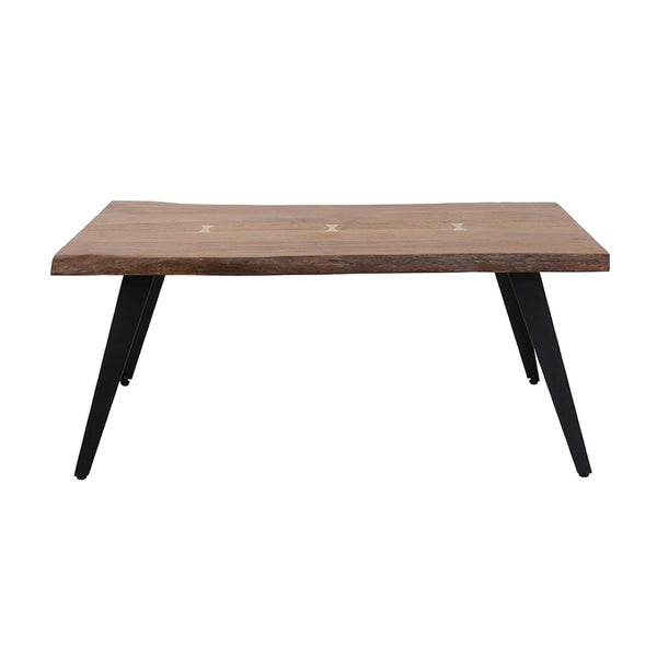 English Elm 47x23.5x17.5" Ramirez Solid Acacia Wood Coffee Table Mid-century Iron Leg Living Room W2078P175283