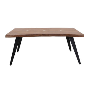 English Elm 47x23.5x17.5" Ramirez Solid Acacia Wood Coffee Table Mid-century Iron Leg Living Room W2078P175283