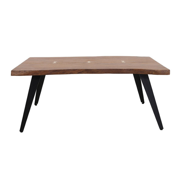 English Elm 47x23.5x17.5" Ramirez Solid Acacia Wood Coffee Table Mid-century Iron Leg Living Room W2078P175283