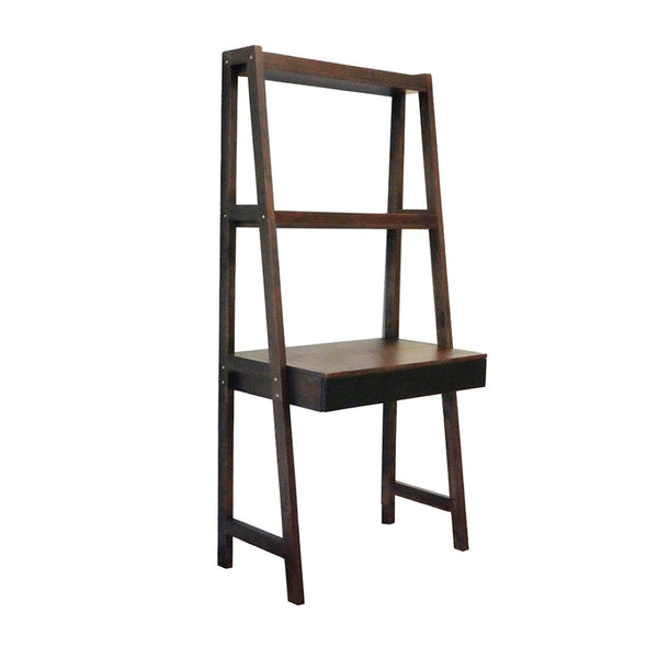 English Elm 32x17x68" Acacia Wood Ladder Bookshelf Open Display Unit for Living Room or Office W2078P174874