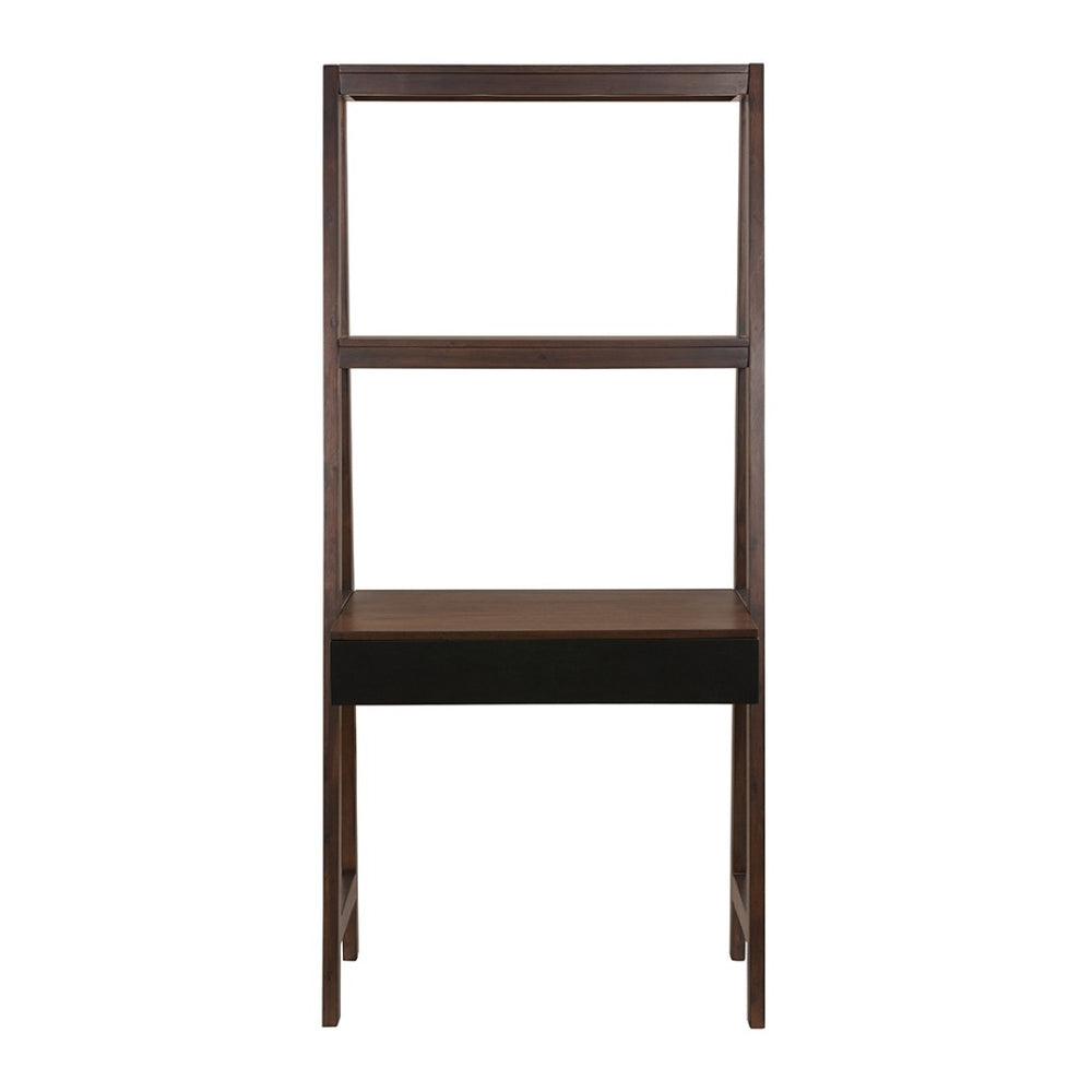 English Elm 32x17x68" Acacia Wood Ladder Bookshelf Open Display Unit for Living Room or Office W2078P174874