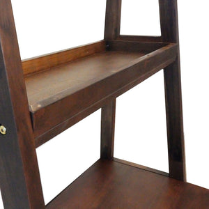 English Elm 32x17x68" Acacia Wood Ladder Bookshelf Open Display Unit for Living Room or Office W2078P174874