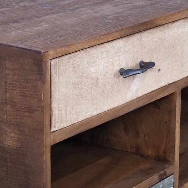 English Elm 31.5x17.5x31.5" Mango Wood Sideboard with Drawers for Farmhouse Dining or Home Office W2078P174944