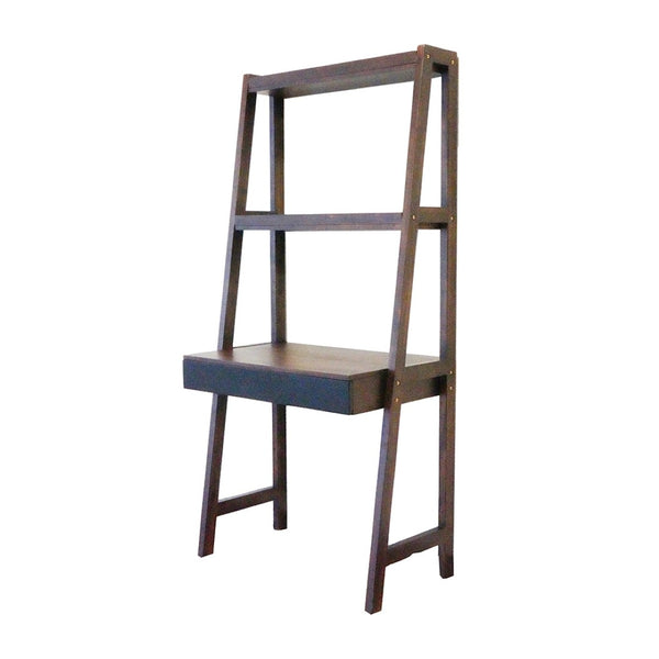 English Elm 32x17x68" Acacia Wood Ladder Bookshelf Open Display Unit for Living Room or Office W2078P174874