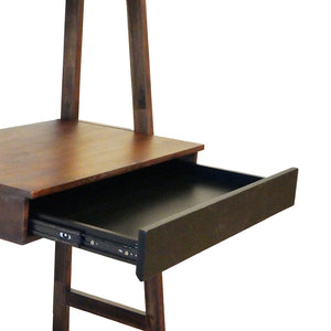 English Elm 32x17x68" Acacia Wood Ladder Bookshelf Open Display Unit for Living Room or Office W2078P174874