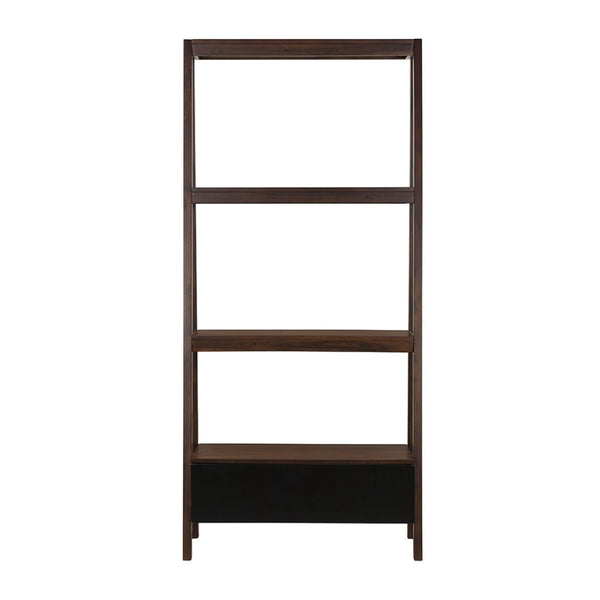 English Elm 32x17x68" Acacia Wood Ladder Bookshelf Open Display Unit for Living Room or Office W2078P174875