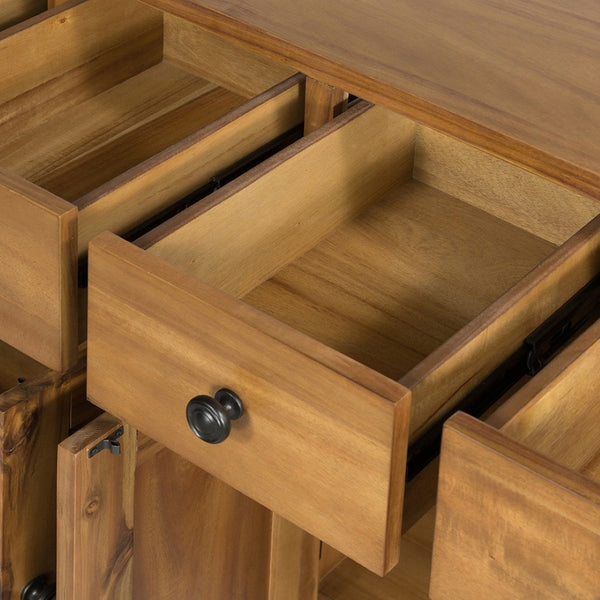 English Elm 31.5x17.5x31.5" Mango Wood Sideboard with Drawers for Farmhouse Dining or Home Office W2078P175449