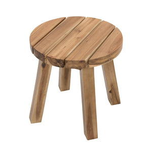 English Elm D16x16" Solid Acacia Round Side Table Natural Grain Compact Living Room Accent W2078P175477