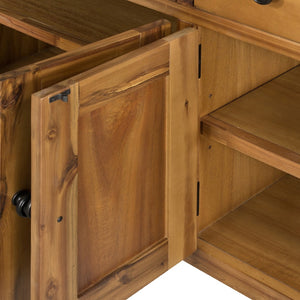 English Elm 31.5x17.5x31.5" Mango Wood Sideboard with Drawers for Farmhouse Dining or Home Office W2078P175449