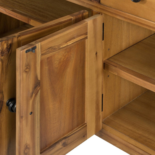 English Elm 31.5x17.5x31.5" Mango Wood Sideboard with Drawers for Farmhouse Dining or Home Office W2078P175449