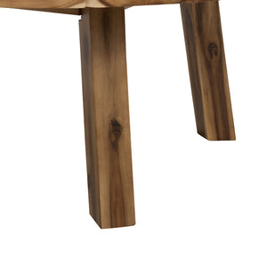 English Elm D35.6x14.6" Round Solid Acacia Wood Coffee Table Low Profile Organic Living Room W2078P175581