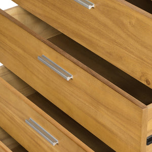English Elm 35.4x17.3x44" 5-drawer Dresser Acacia Wood Mortise Joinery Contemporary Bedroom Storage W2078P175473
