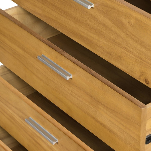 English Elm 35.4x17.3x44" 5-drawer Dresser Acacia Wood Mortise Joinery Contemporary Bedroom Storage W2078P175473
