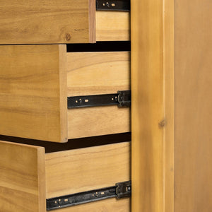 English Elm 35.4x17.3x44" 5-drawer Dresser Acacia Wood Mortise Joinery Contemporary Bedroom Storage W2078P175473