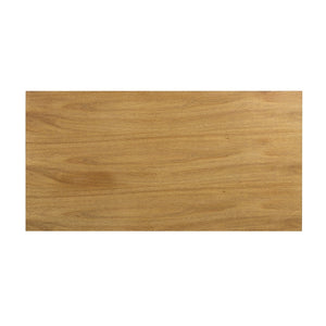 English Elm 50x26x31" Solid Acacia Writing Desk with Glass Cabinet Door Bold Painted Finish Natural Wood+Brown W2078P175452