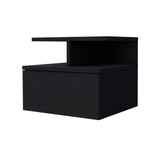 English Elm Mason Black 1-Drawer Floating Nightstand