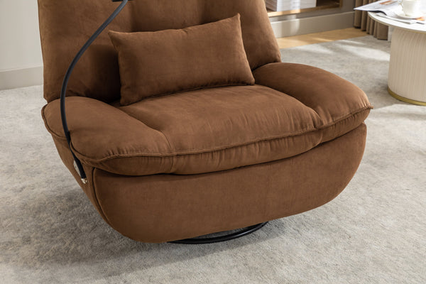 English Elm Power Recliner 270° Swivel Glider Bluetooth Music Player USB Charger Phone Holder Snack Storage Luxurious Models for Sleep Work Game Comfort W1752P170266