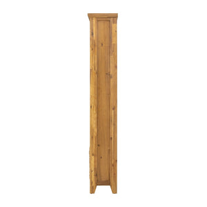 English Elm 35.5x12x71" Acacia Wood Bookcase with Woven Hyacinth Shelves for Farmhouse Living W2078P175455