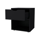 English Elm Black Elegant Drawer Nightstand