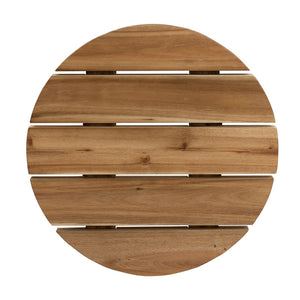 English Elm D16x16" Solid Acacia Round Side Table Natural Grain Compact Living Room Accent W2078P175477