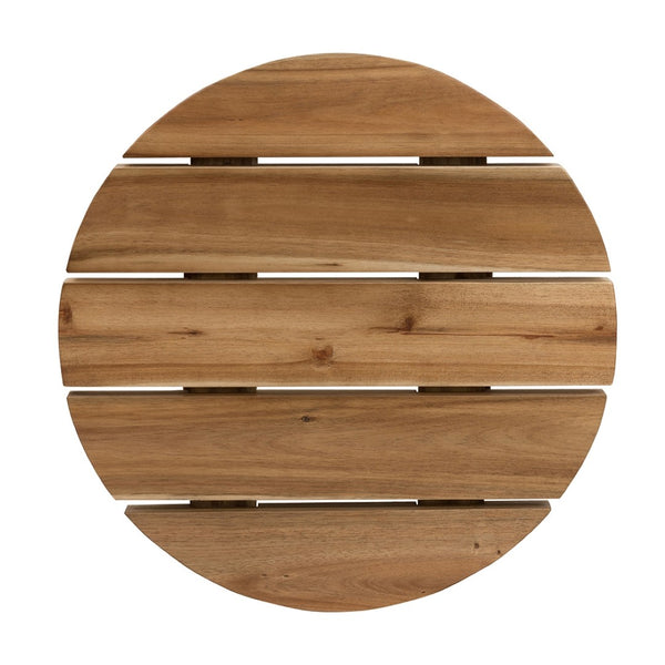 English Elm D16x16" Solid Acacia Round Side Table Natural Grain Compact Living Room Accent W2078P175477