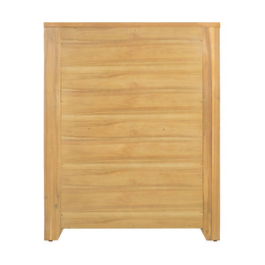 English Elm 35.4x17.3x44" 5-drawer Dresser Acacia Wood Mortise Joinery Contemporary Bedroom Storage W2078P175473