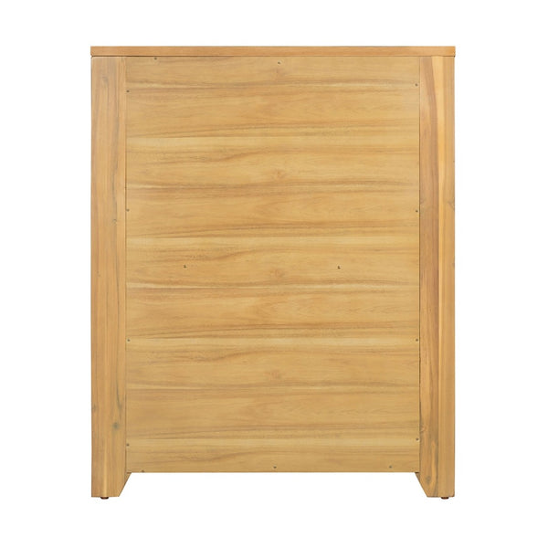 English Elm 35.4x17.3x44" 5-drawer Dresser Acacia Wood Mortise Joinery Contemporary Bedroom Storage W2078P175473