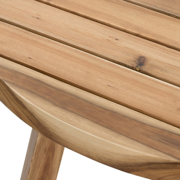 English Elm D32x30" Solid Acacia Round Dining Table Compact Hardwood for Breakfast Nooks W2078P175478