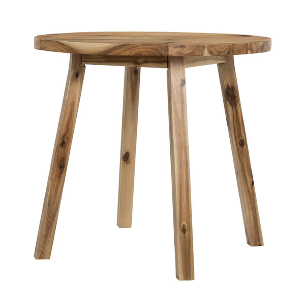 English Elm D32x30" Solid Acacia Round Dining Table Compact Hardwood for Breakfast Nooks W2078P175478