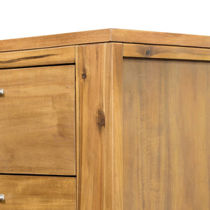 English Elm 53x17x31.5" 6-drawer Dresser Solid Acacia and Mdf Wide Low Profile Bedroom Storage W2078P175465