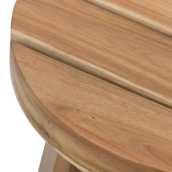 English Elm D16x16" Solid Acacia Round Side Table Natural Grain Compact Living Room Accent W2078P175477