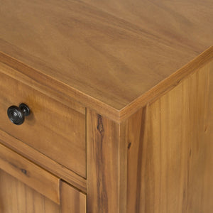 English Elm 31.5x17.5x31.5" Mango Wood Sideboard with Drawers for Farmhouse Dining or Home Office W2078P175449