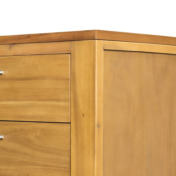 English Elm 35.4x17.3x44" 5-drawer Dresser Acacia Wood Mortise Joinery Contemporary Bedroom Storage W2078P175473
