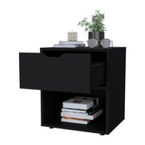 English Elm Black Elegant Drawer Nightstand