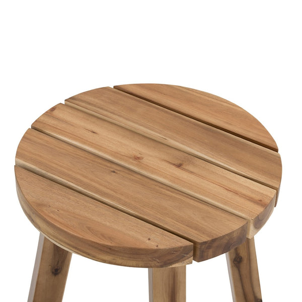 English Elm D16x16" Solid Acacia Round Side Table Natural Grain Compact Living Room Accent W2078P175477