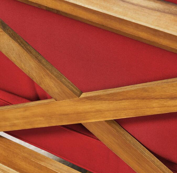 English Elm Christopher Knight Home® - Brava X-Back Arm Chair In Vibrant Red - Stylish Acacia Wood With Water-Resistant Cushions For Comfort 64491.00RED