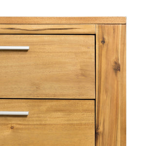 English Elm 53x17x31.5" 6-drawer Dresser Solid Acacia and Mdf Wide Low Profile Bedroom Storage W2078P175465