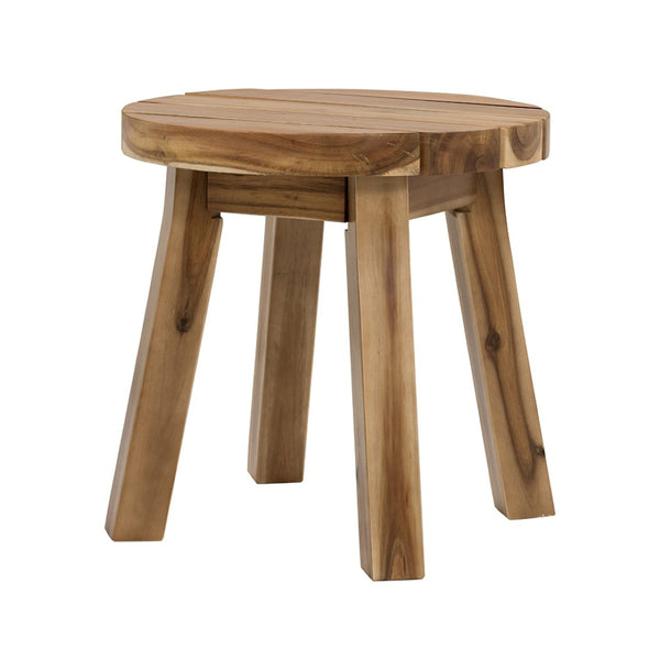 English Elm D16x16" Solid Acacia Round Side Table Natural Grain Compact Living Room Accent W2078P175477