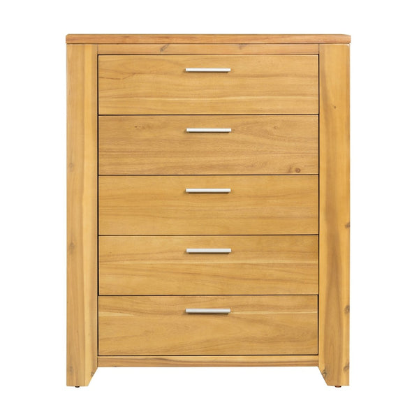 English Elm 35.4x17.3x44" 5-drawer Dresser Acacia Wood Mortise Joinery Contemporary Bedroom Storage W2078P175473