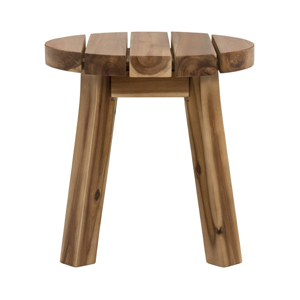 English Elm D16x16" Solid Acacia Round Side Table Natural Grain Compact Living Room Accent W2078P175477