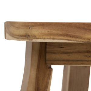 English Elm D16x16" Solid Acacia Round Side Table Natural Grain Compact Living Room Accent W2078P175477