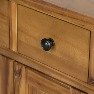 English Elm 31.5x17.5x31.5" Mango Wood Sideboard with Drawers for Farmhouse Dining or Home Office W2078P175449