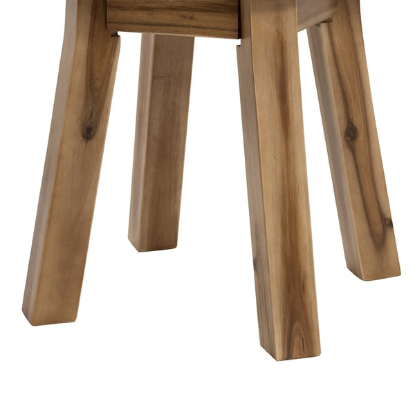 English Elm D16x16" Solid Acacia Round Side Table Natural Grain Compact Living Room Accent W2078P175477