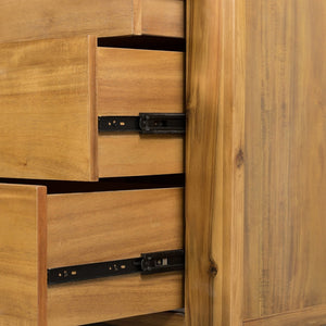 English Elm 53x17x31.5" 6-drawer Dresser Solid Acacia and Mdf Wide Low Profile Bedroom Storage W2078P175465