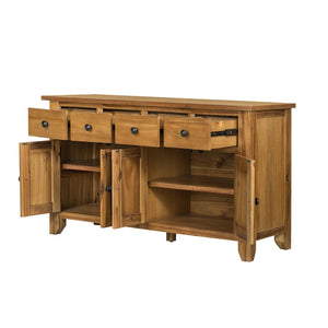 English Elm 31.5x17.5x31.5" Mango Wood Sideboard with Drawers for Farmhouse Dining or Home Office W2078P175449