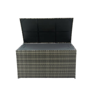 English Elm Outdoor Extra Large 200 Gallon Storage Box with Removable Water-Resistant Liner 57.1"x27.6"x29.5" for Patio Pool Deck Garden Toys Cushions Towels W329P175893