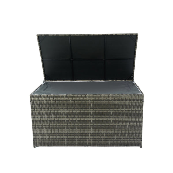 English Elm Outdoor Extra Large 200 Gallon Storage Box with Removable Water-Resistant Liner 57.1"x27.6"x29.5" for Patio Pool Deck Garden Toys Cushions Towels W329P175893